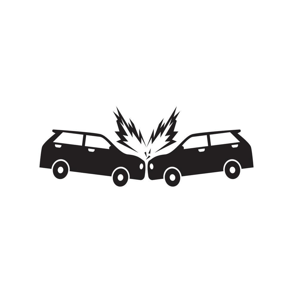 ilustración de plantilla de vector de icono de accidente de coche