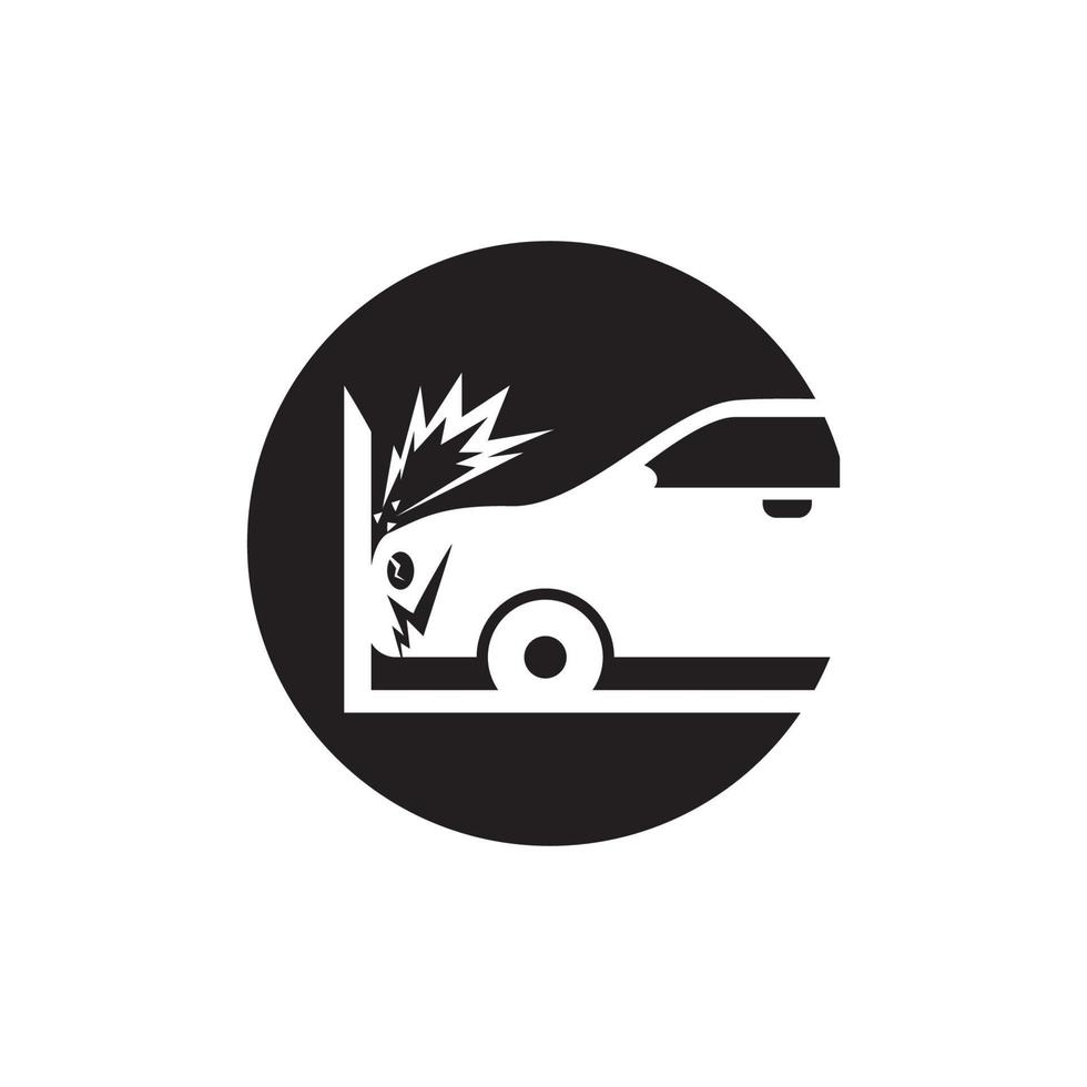 Car crash icon vector template illustration