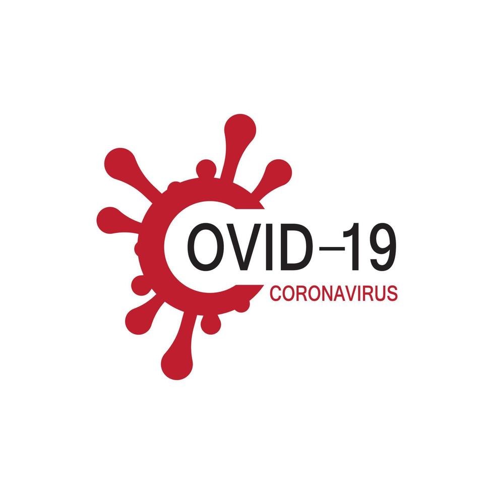 Ilustración de vector de logotipo de protección covid-19