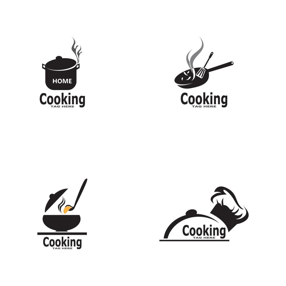 icono de cocina y plantilla de vector de símbolo