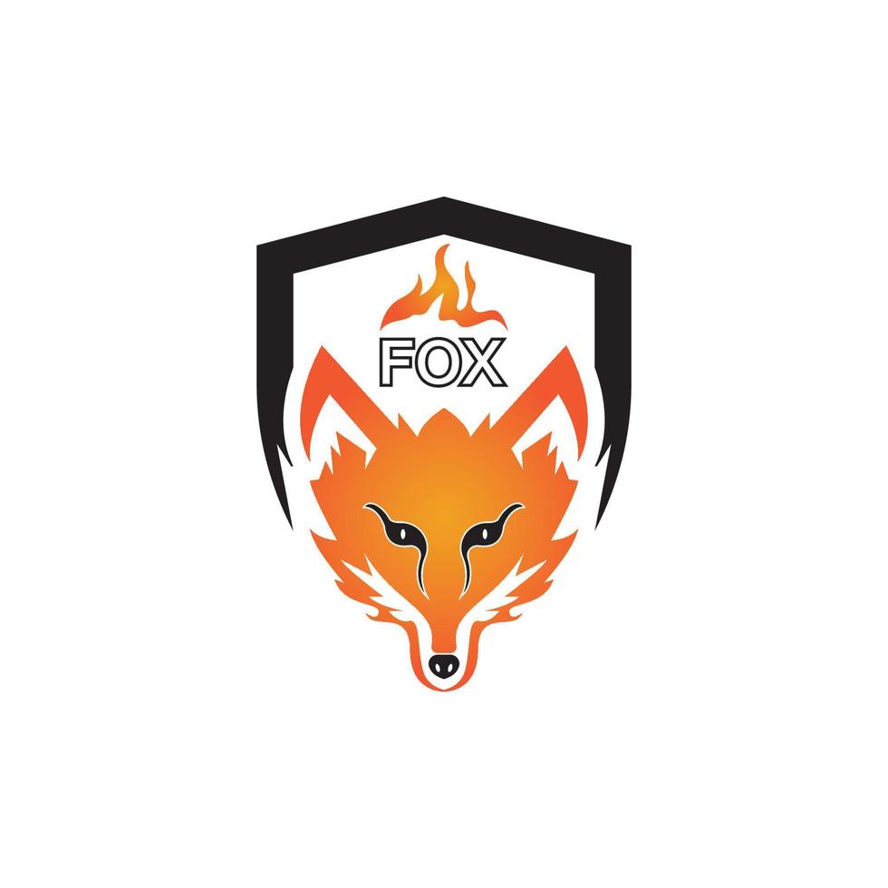 Fox vector illustration icon and symbol