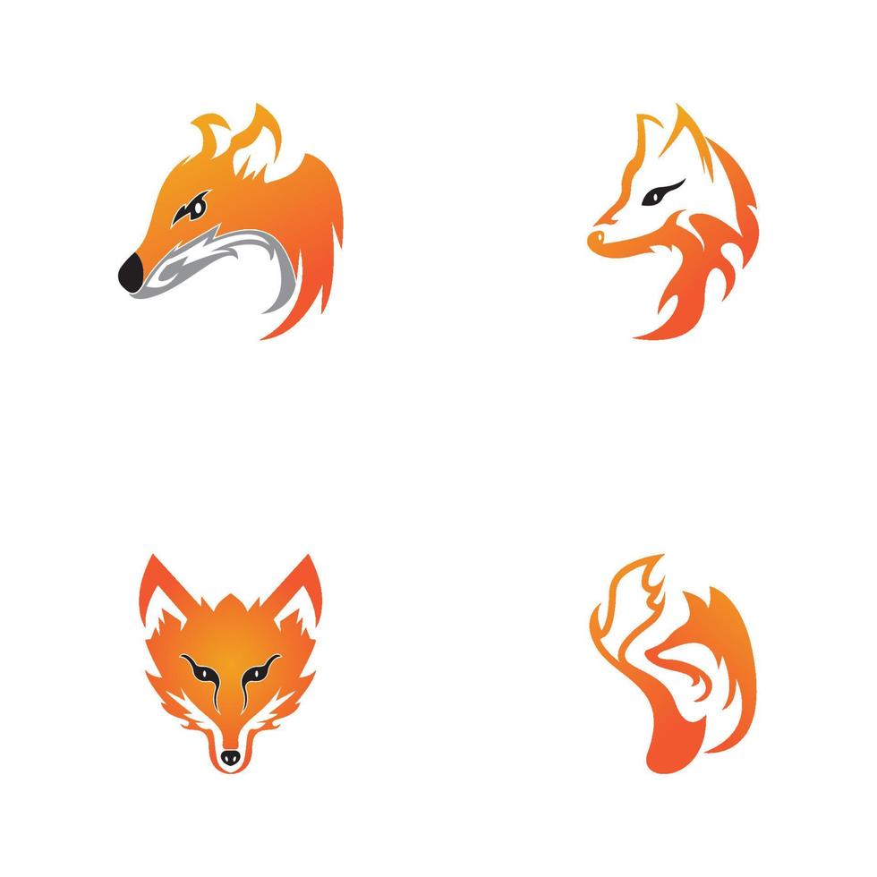 Fox vector illustration icon and symbol