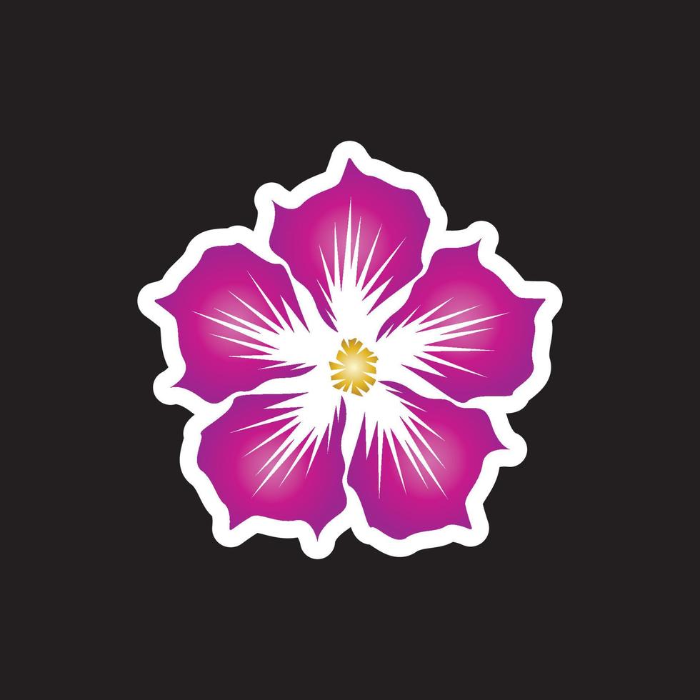 icono de flor y símbolo con fondo negro vector
