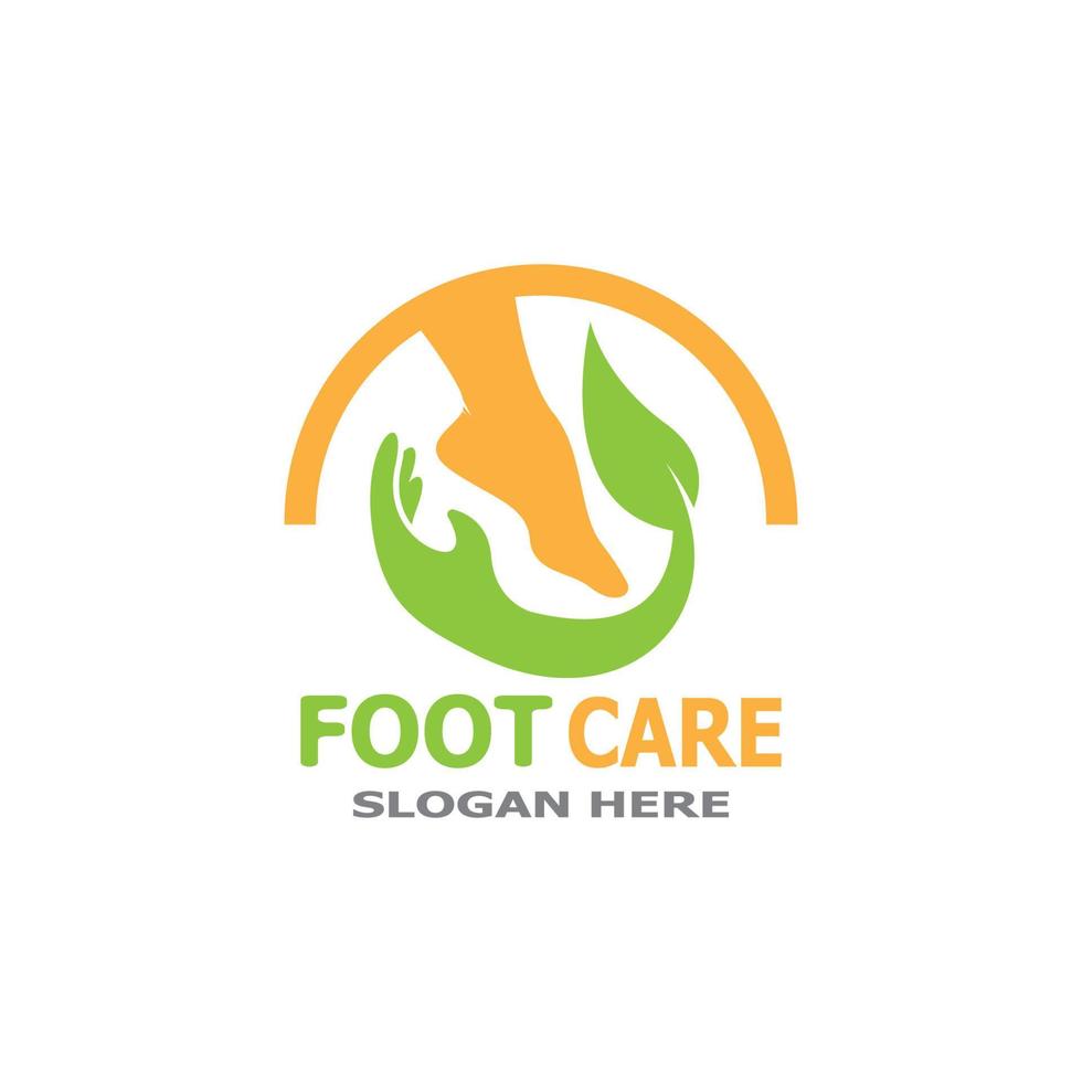 plantilla de vector de logotipo de salud de cuidado de pies