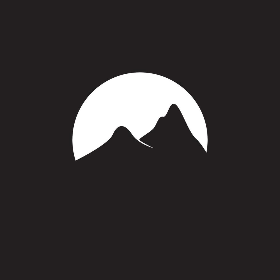 Mountain icon logo template  illustration vector