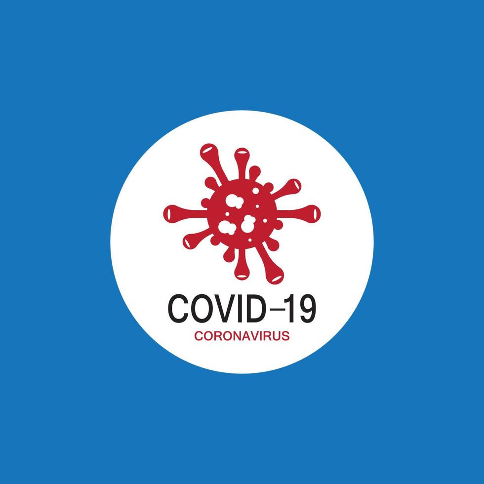 Ilustración de vector de logotipo de protección covid-19