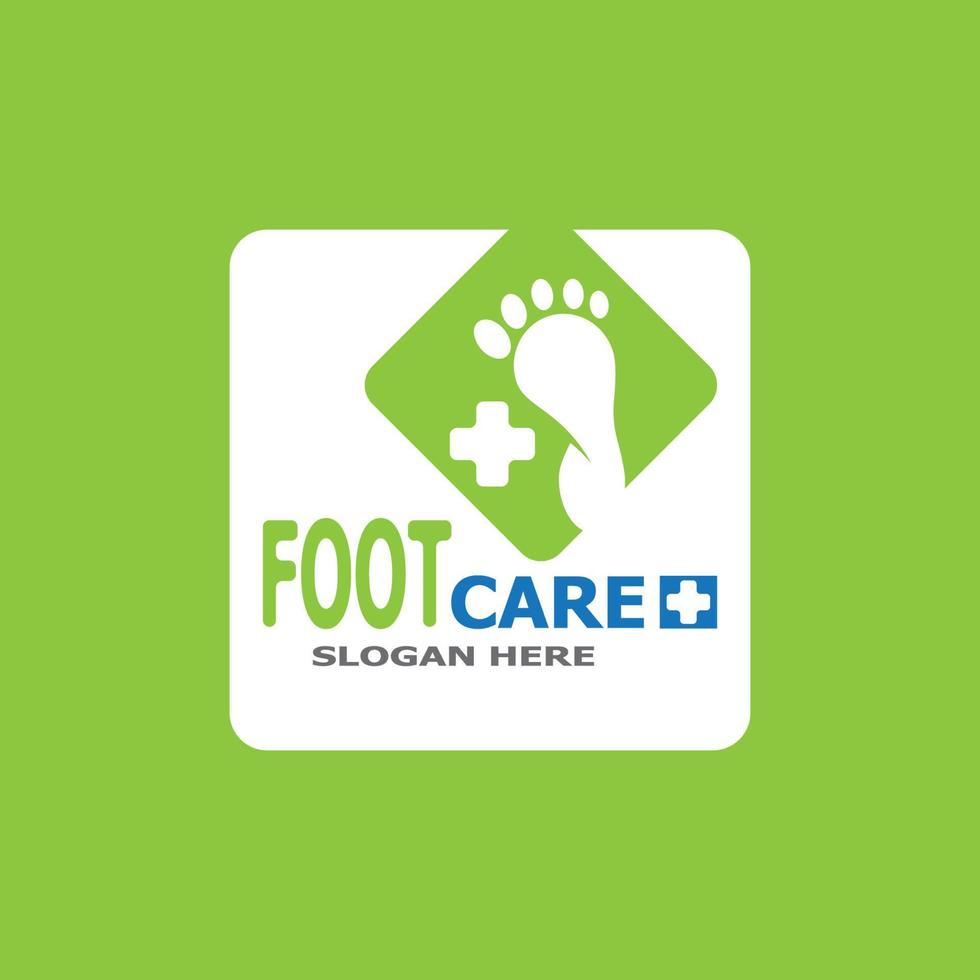 Foot care health logo vector illustration