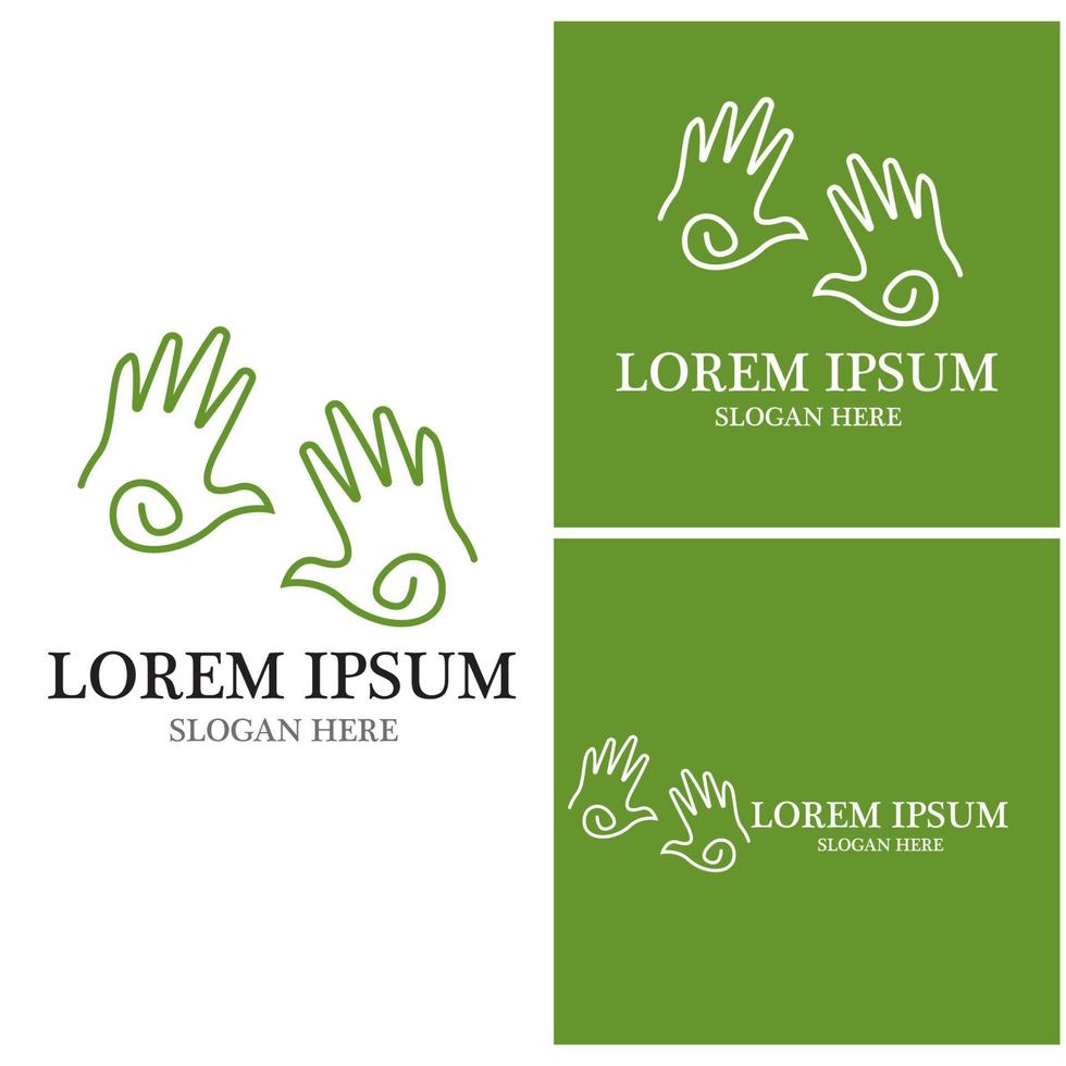 Hand care people vector template illustration