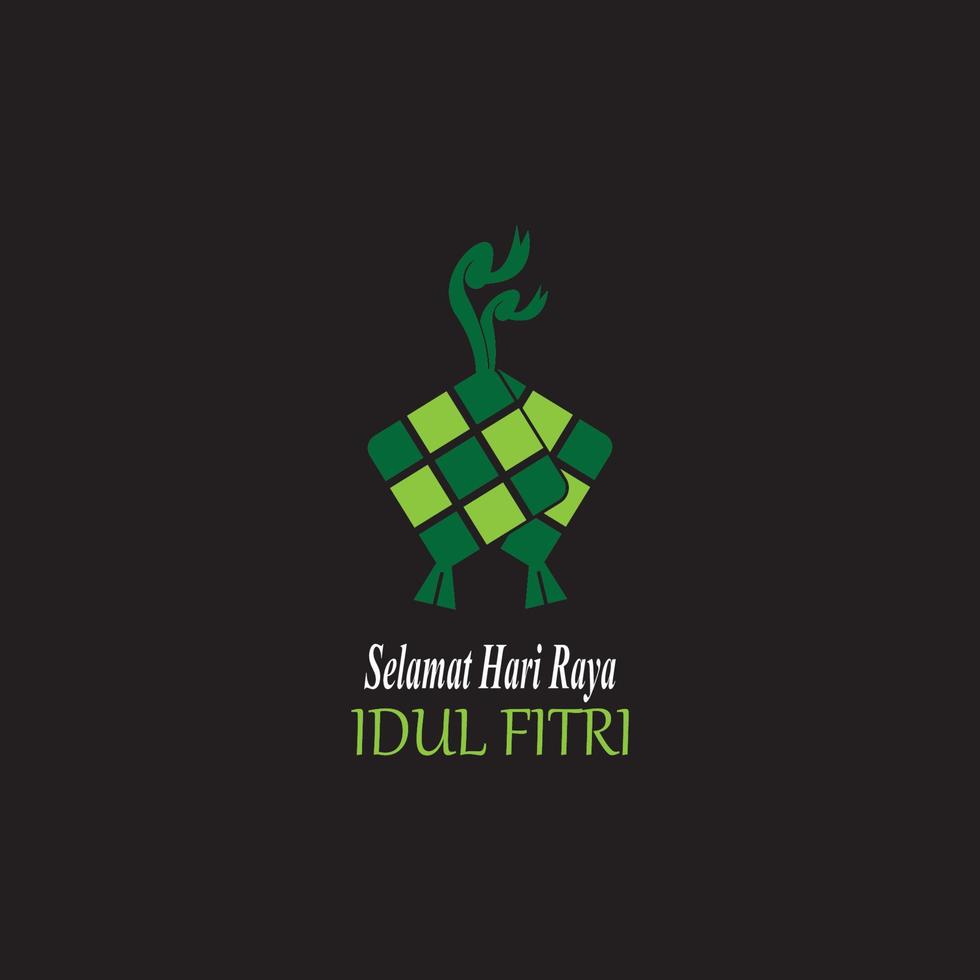 Ketupat lebaran idul fitri logo vector template