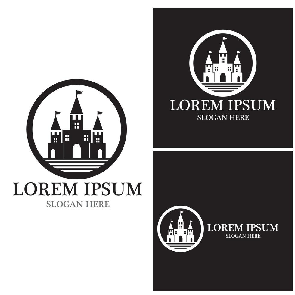 Castle icon and symbol vector template