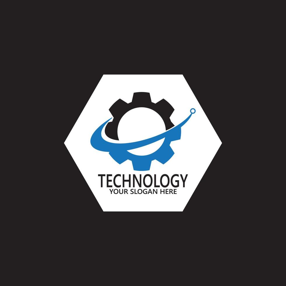 Technology logo design vector template