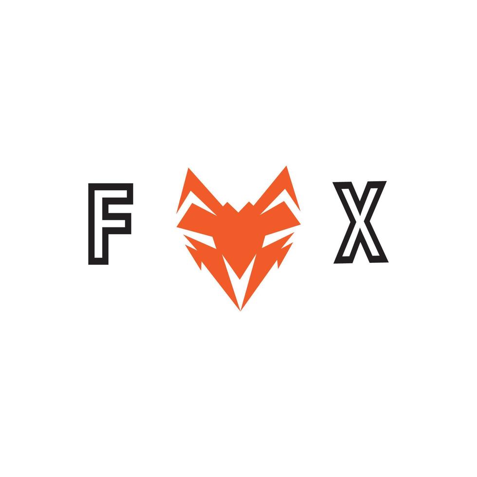 Fox vector illustration icon and symbol