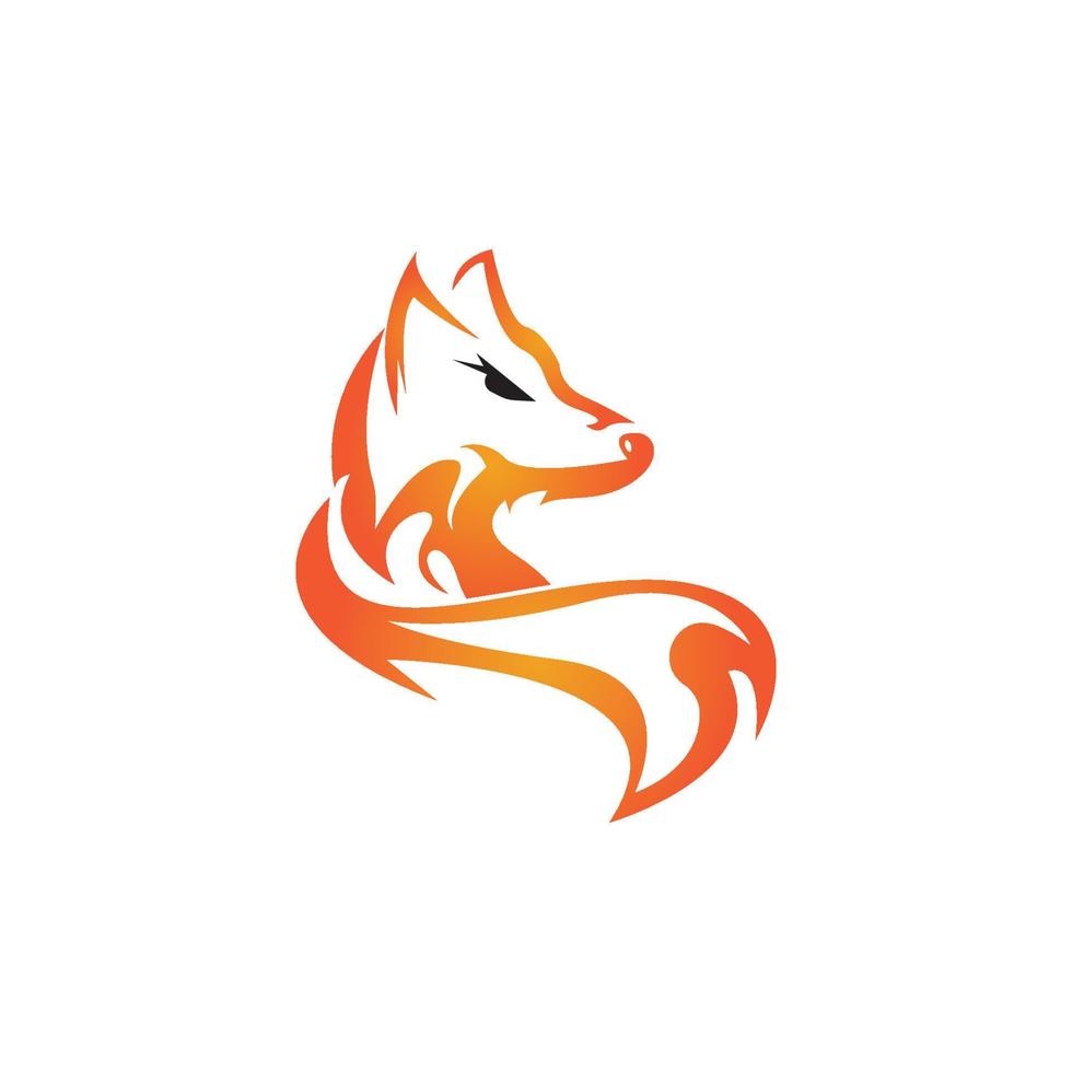 Fox vector illustration icon and symbol