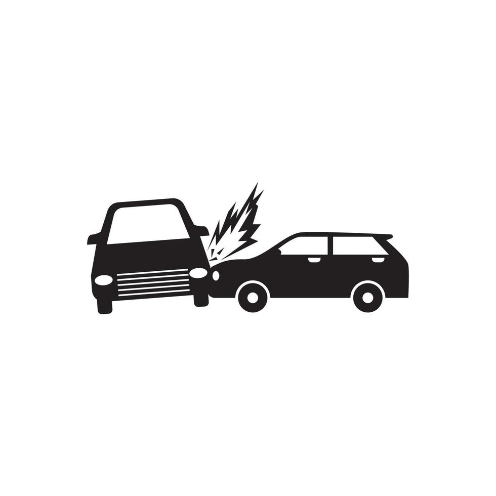 ilustración de plantilla de vector de icono de accidente de coche