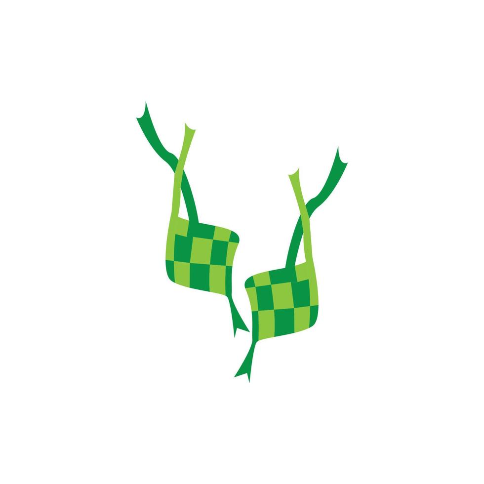 Ketupat lebaran idul fitri logo vector template