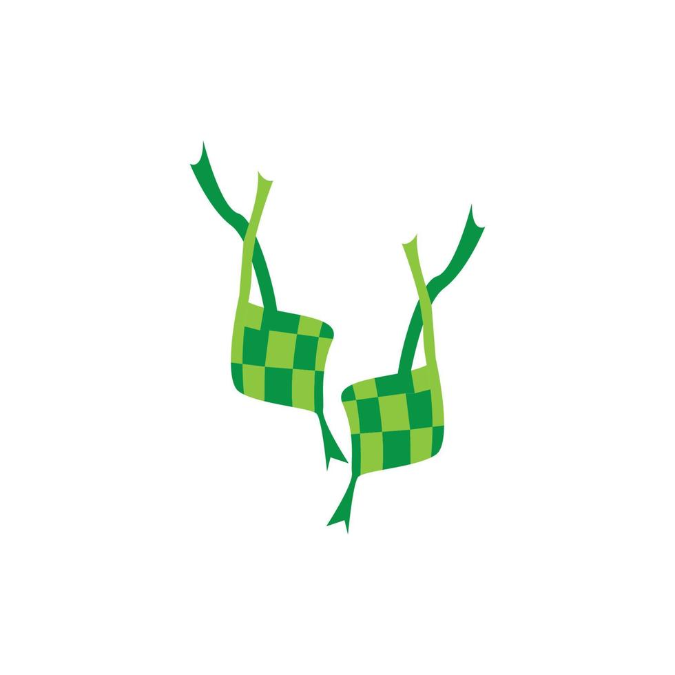 plantilla de vector de logotipo de ketupat lebaran idul fitri