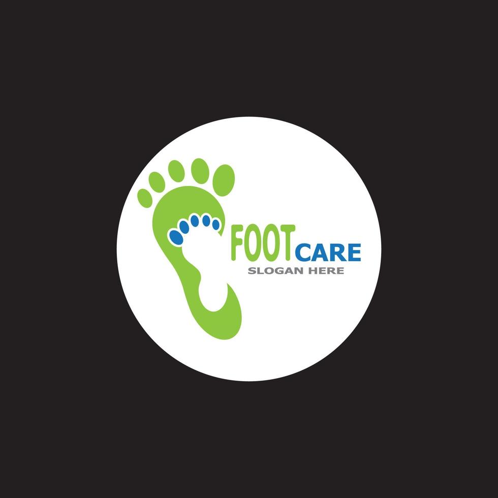 Foot care health logo vector illustration