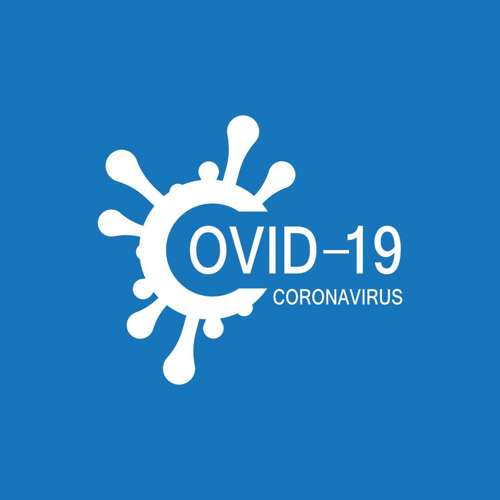 Ilustración de vector de logotipo de protección covid-19