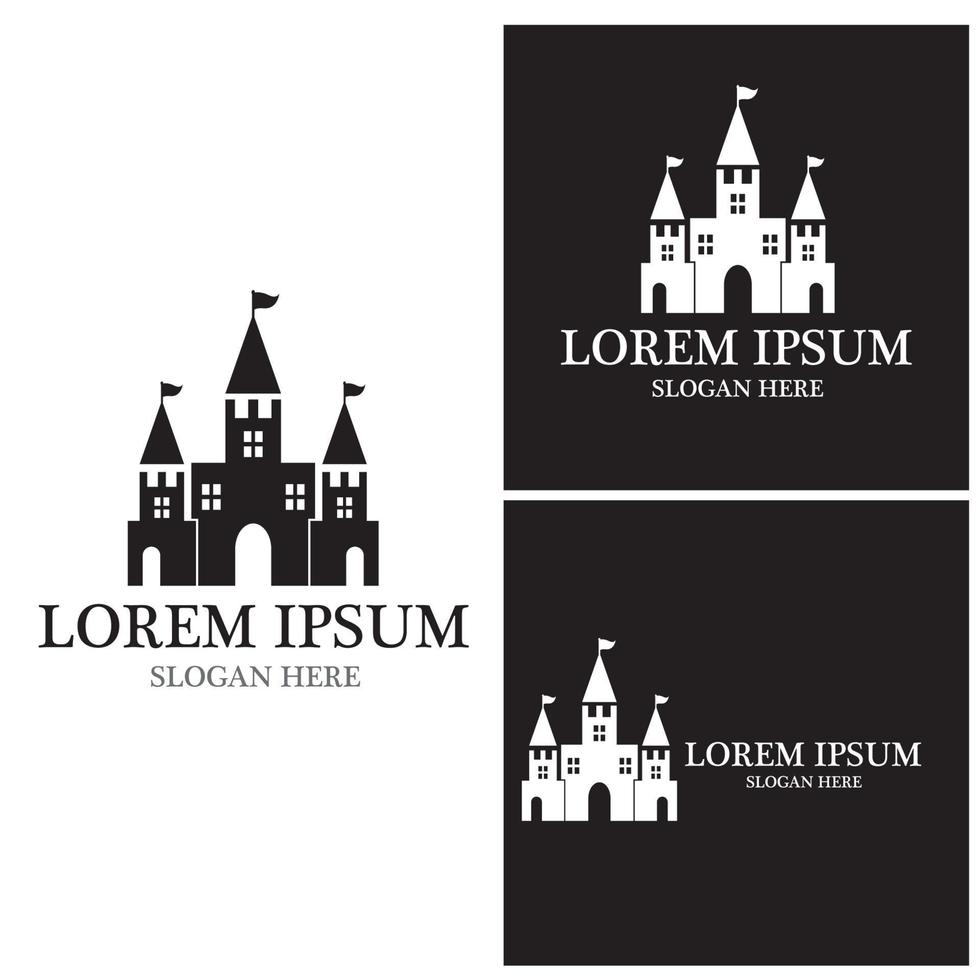 Castle icon and symbol vector template