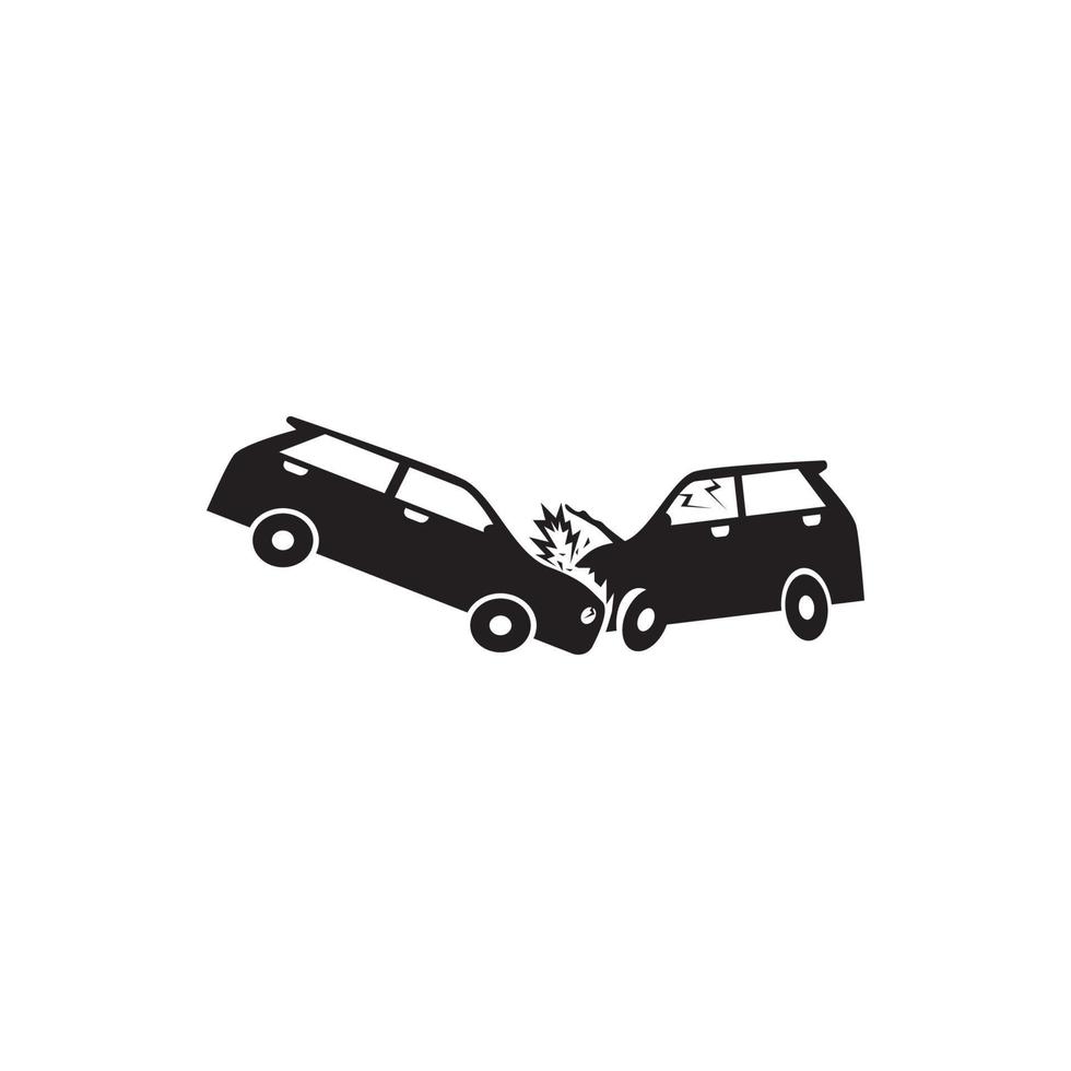 ilustración de plantilla de vector de icono de accidente de coche