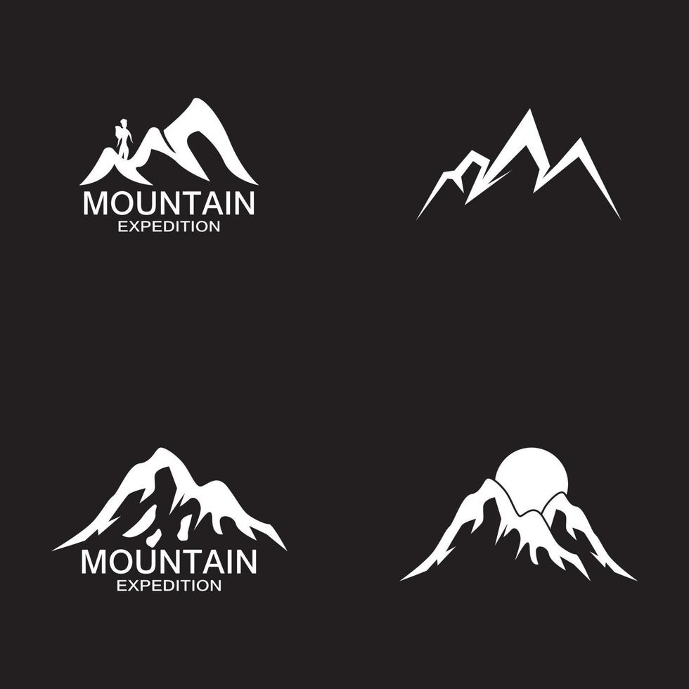 Mountain icon logo template  illustration vector