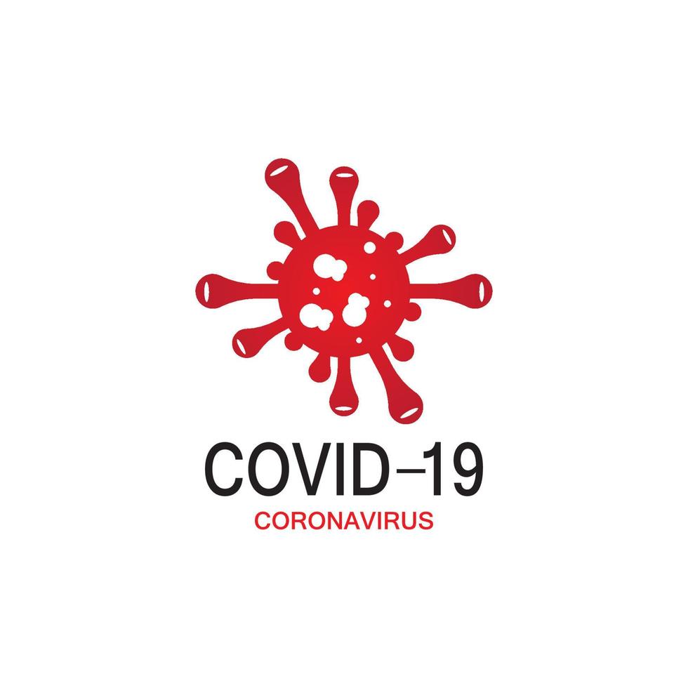 Ilustración de vector de logotipo de protección covid-19