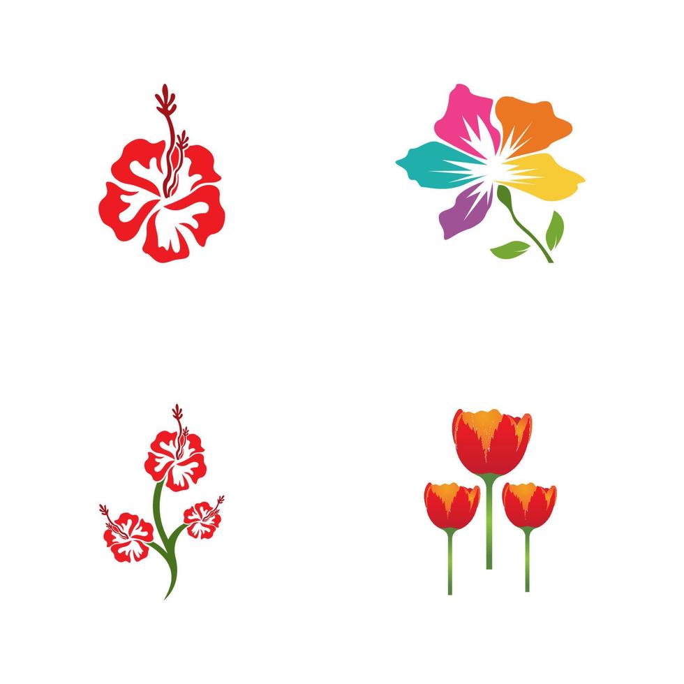 Flower beauty spa logo vector illustration