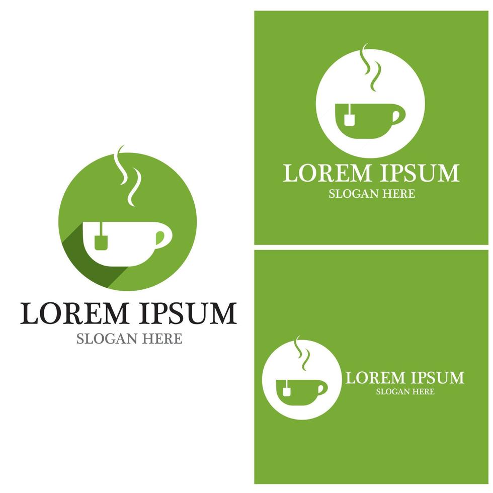 Green tea icon and symbol vector template