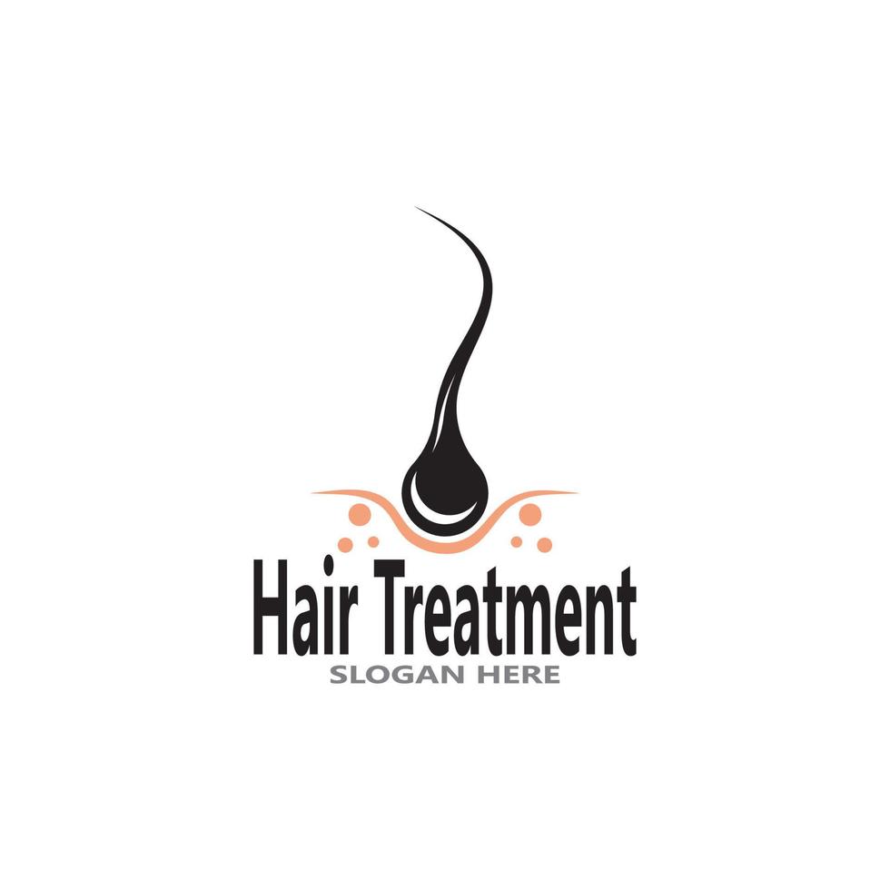 Hair treatment logo vector illustration