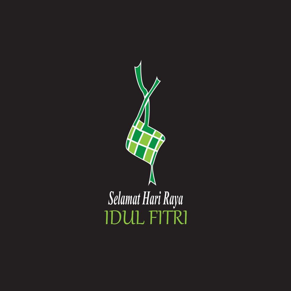 Ketupat lebaran idul fitri logo vector template