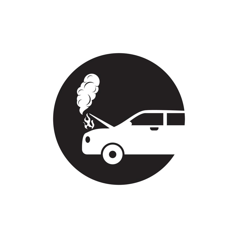 Car crash icon vector template illustration