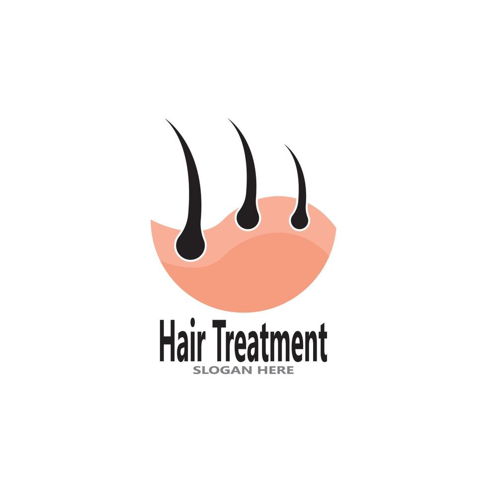 Hair treatment logo vector illustration