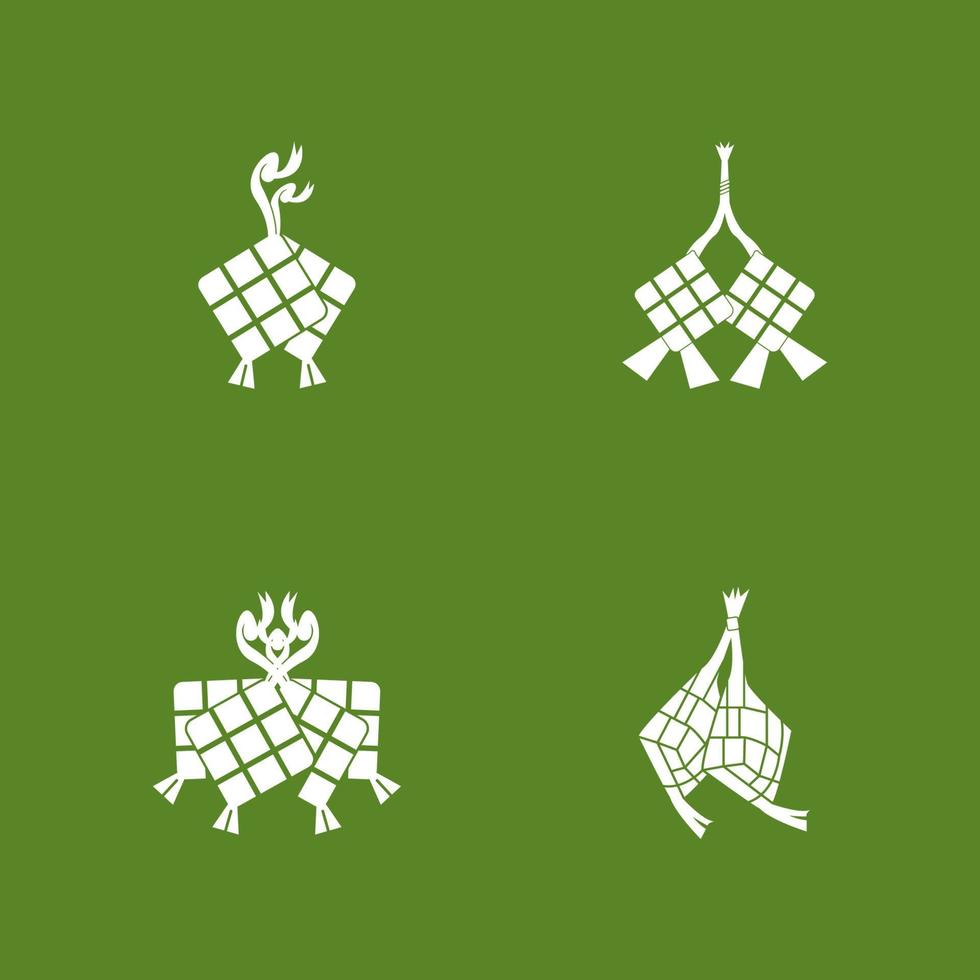 Ketupat lebaran idul fitri logo vector template