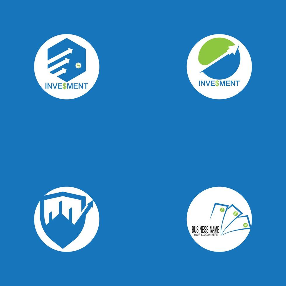 Investment marketing logo vector template
