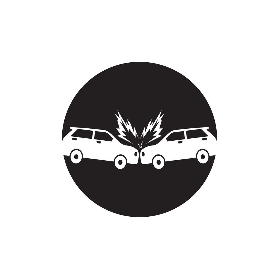 Car crash icon vector template illustration