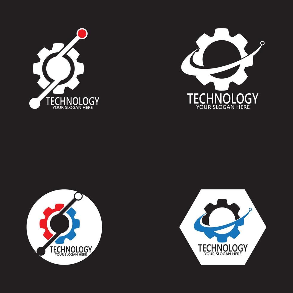 plantilla de vector de diseño de logotipo de tecnología