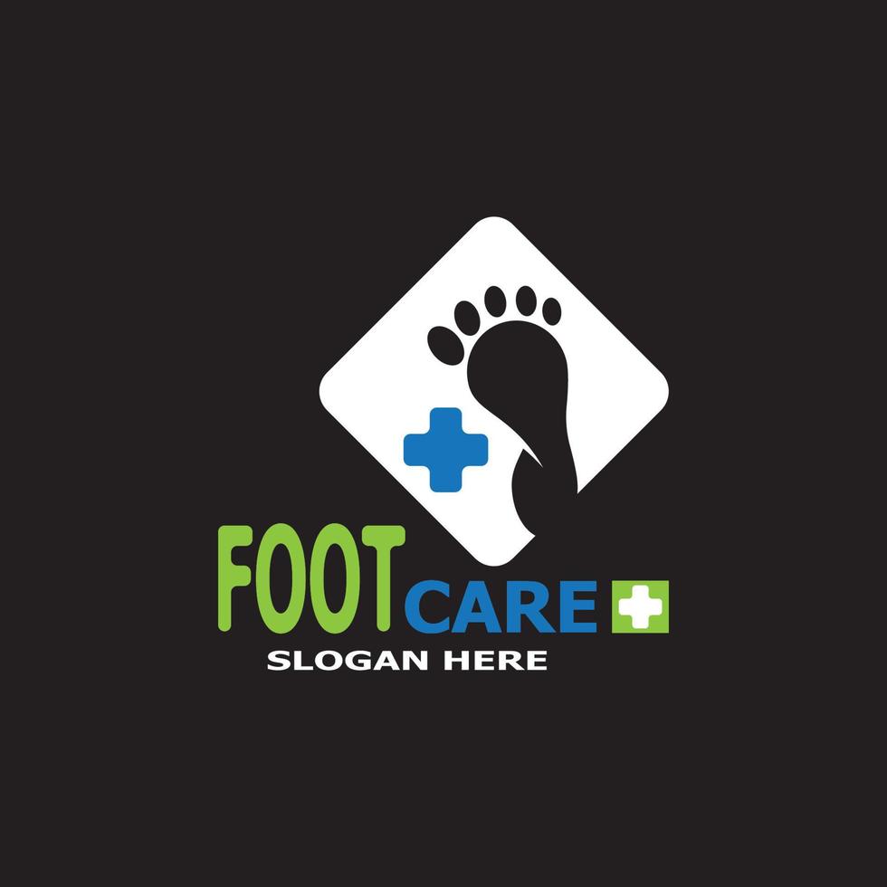 Foot care health logo vector illustration