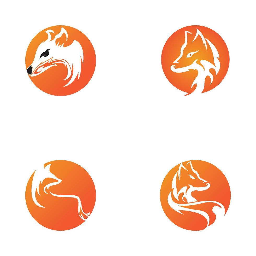 Fox vector illustration icon and symbol