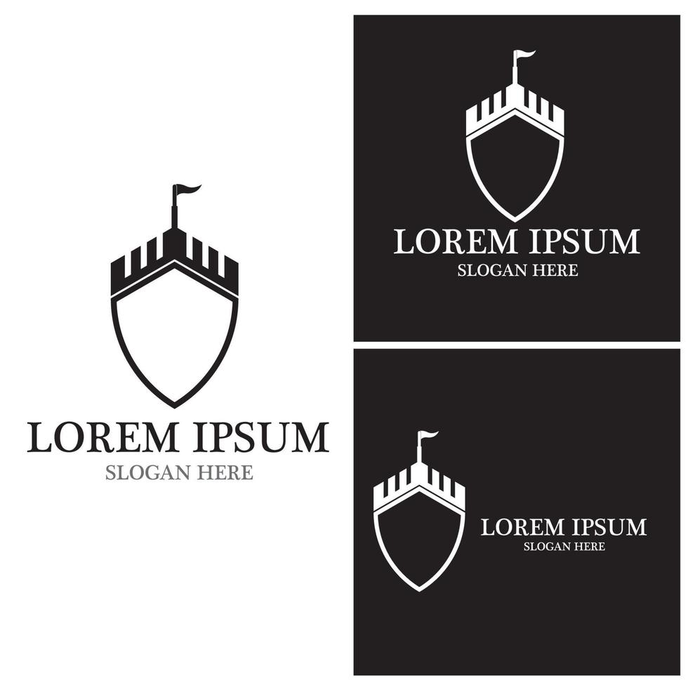 Castle icon and symbol vector template