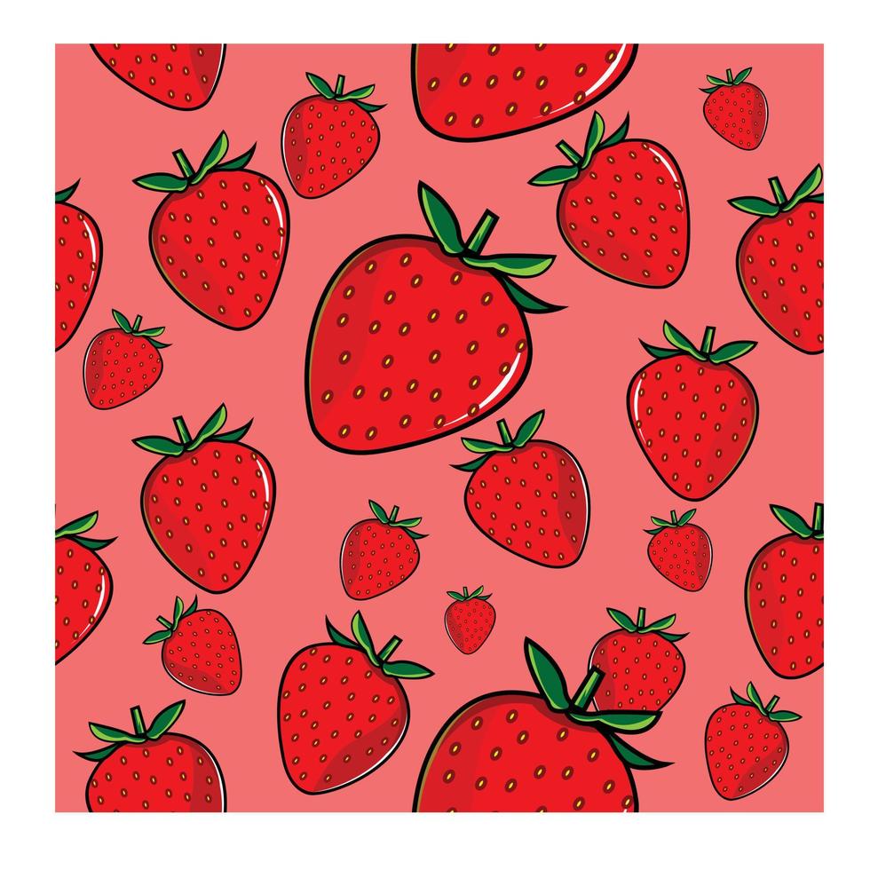 seamless pattern strawberry vector