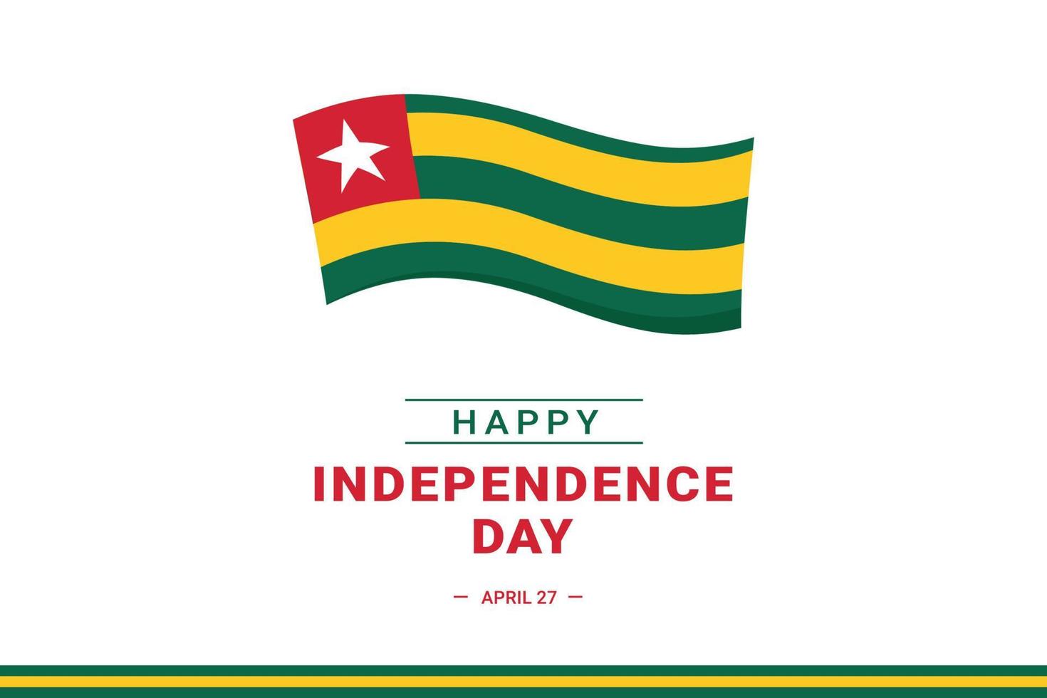 togo día de la independencia vector