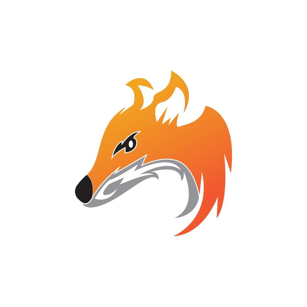 Fox vector illustration icon and symbol