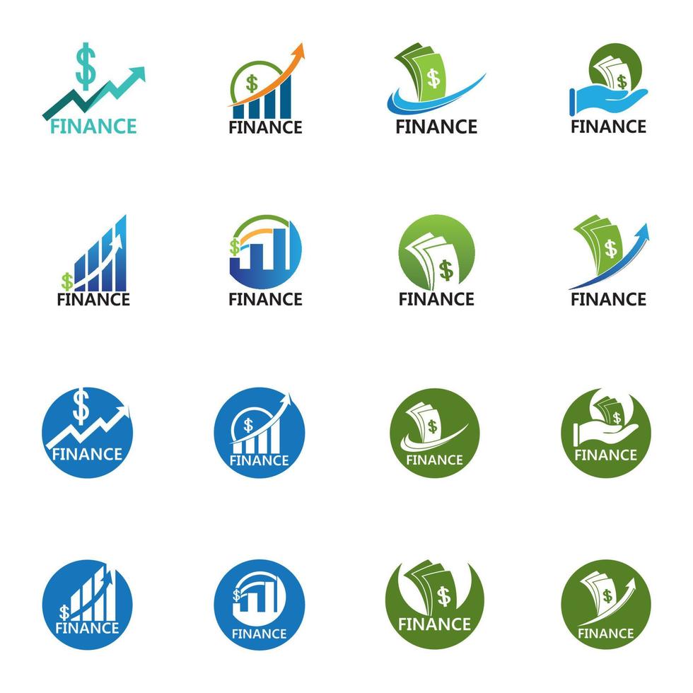 ilustración de plantilla de logotipo de finanzas empresariales vector