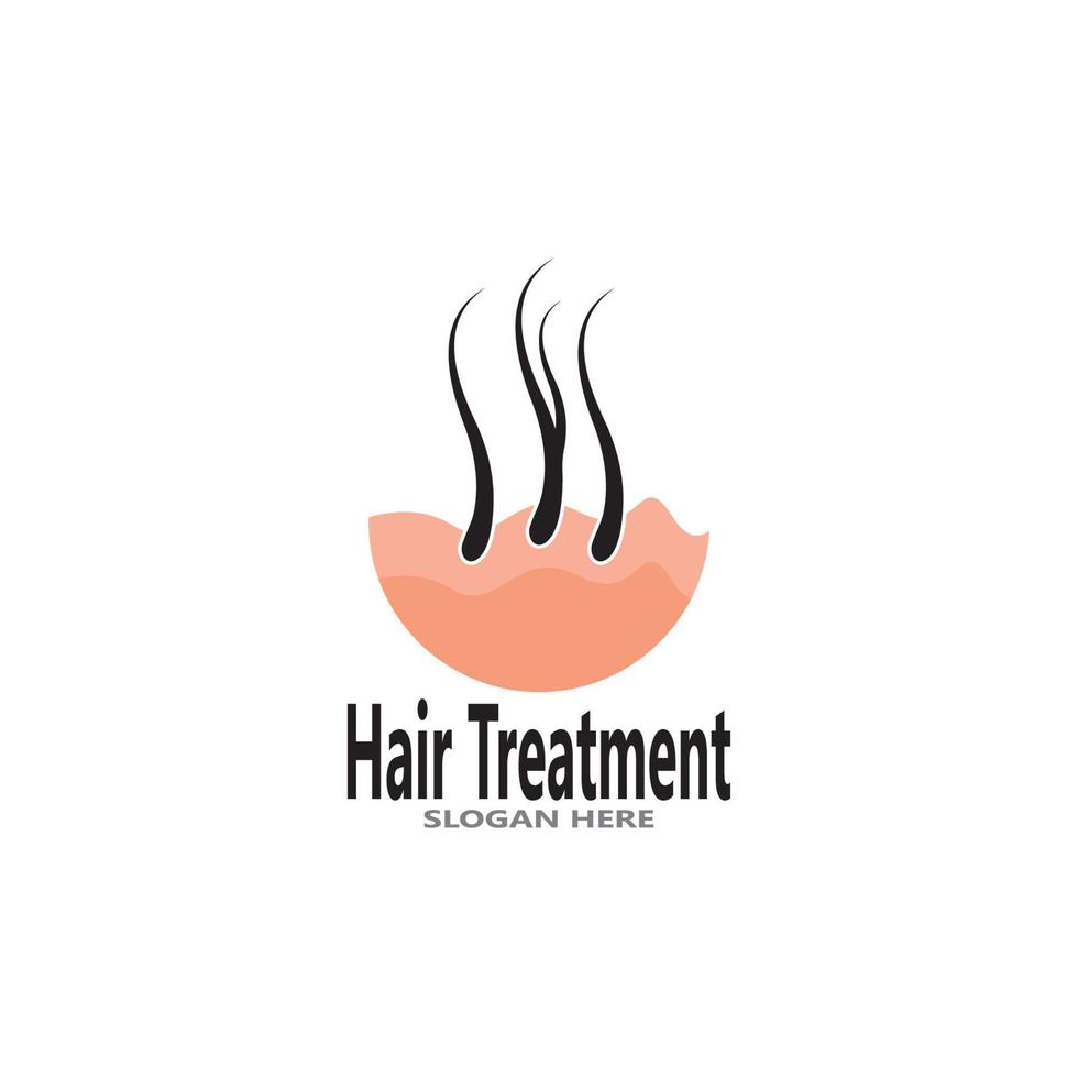 Hair treatment logo vector illustration