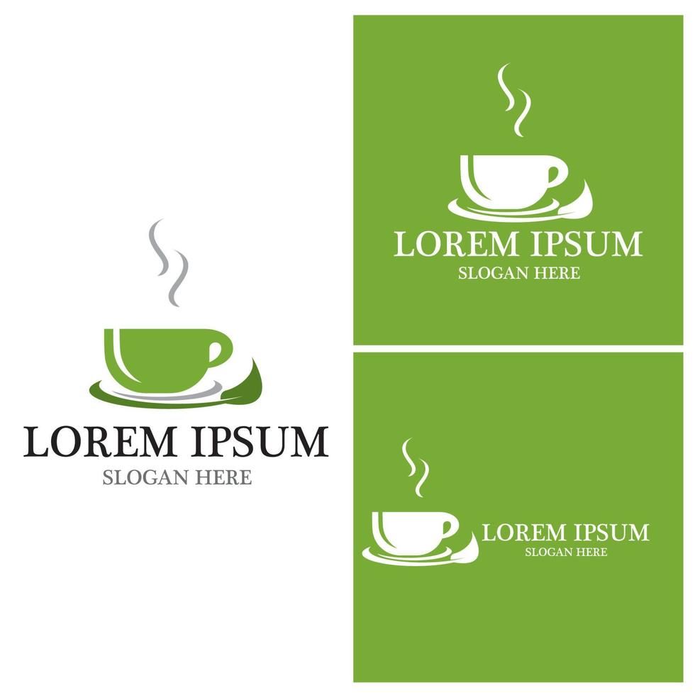 Green tea icon and symbol vector template