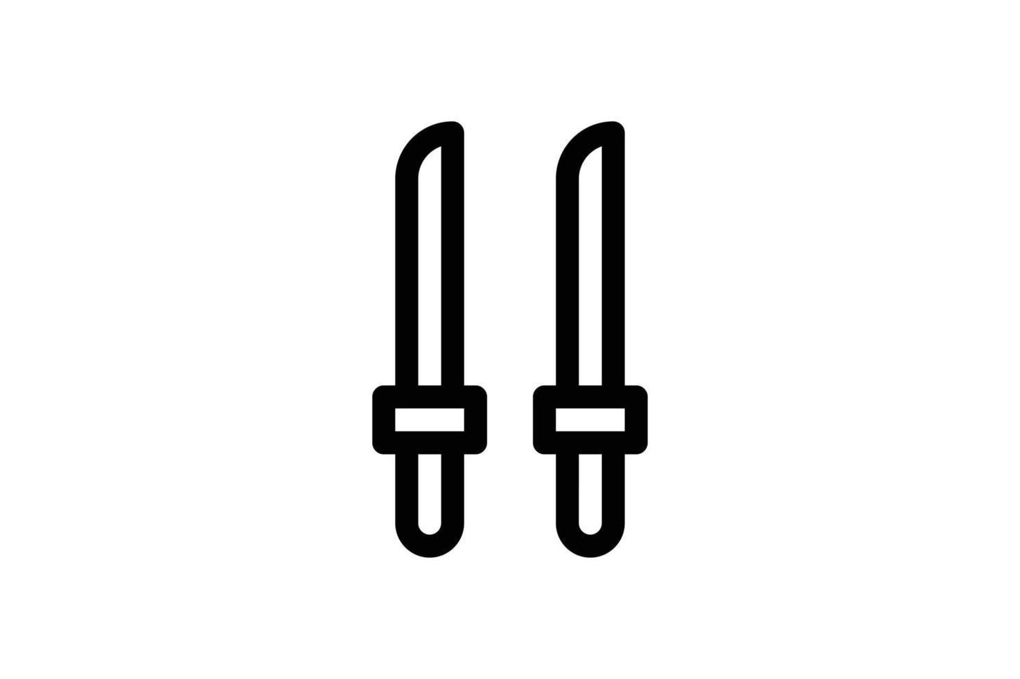 Cake Knife Icon Cooking Line Style Free vector