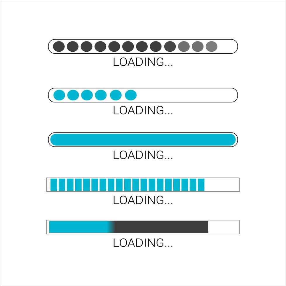 loading bar progress icons, load sign vector illustration eps 10