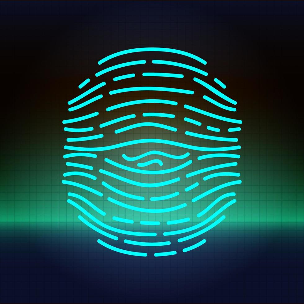 Fingerprint on a blurred background. Vector illustration