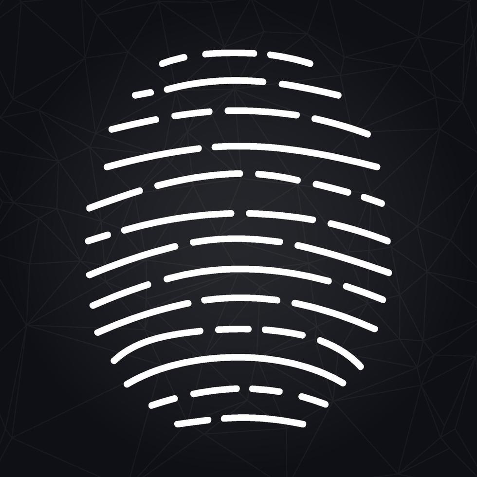 Fingerprint on a blurred background. Vector illustration