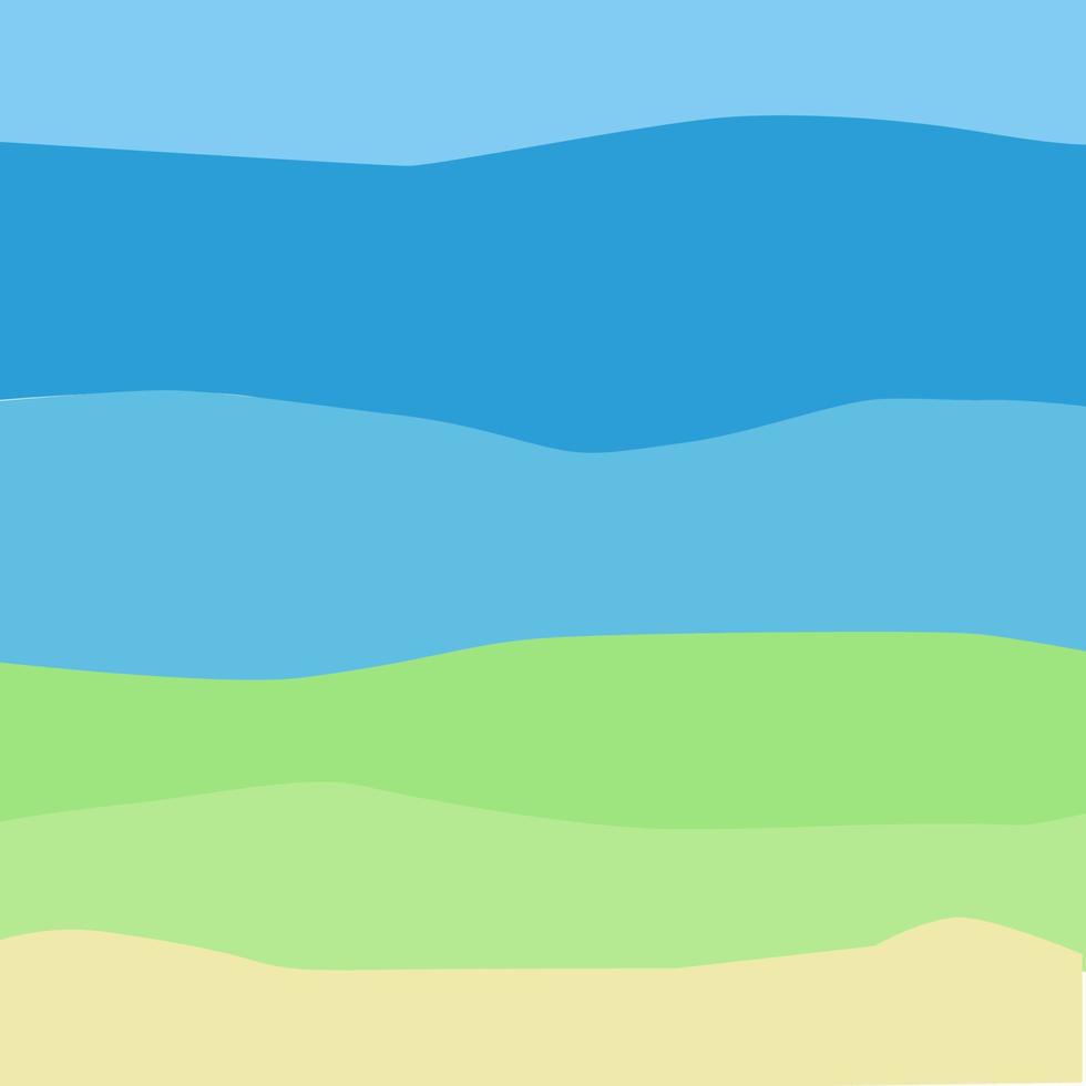 Sea bottom in minimalism. Bottom elements in several colors vector